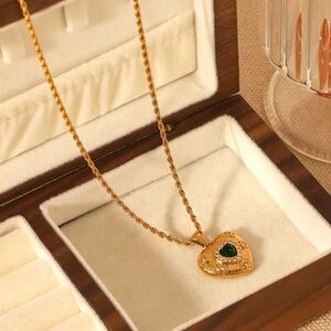 18K Gold Plated - Heart Pendant Necklace